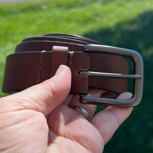 Timberland Men's Size 48 Casual Jean Genuine Leather Belt Brown